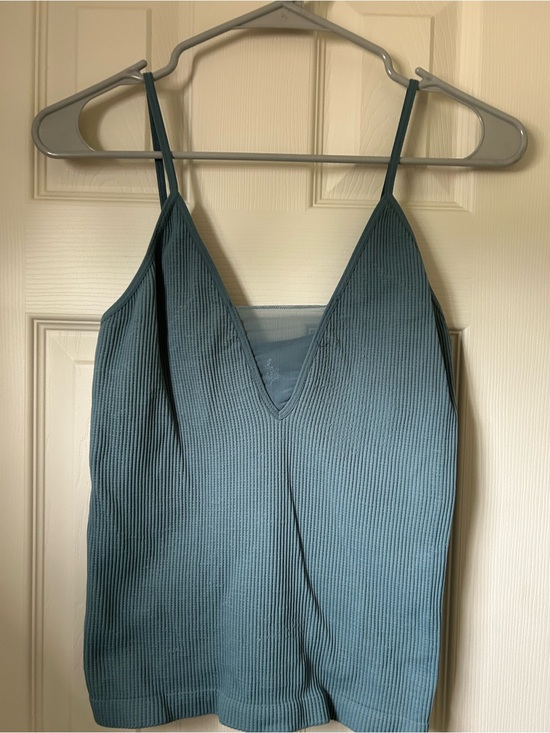 Free People Tops - Free People Ribbed V‑Neck Cami — Teal Blue